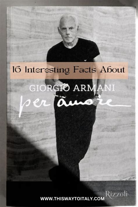 giorgio armani facts|giorgio armani personality.